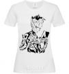 Women's T-shirt Groot and the book White фото