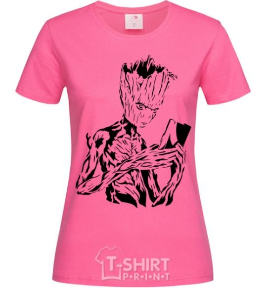 Women's T-shirt Groot and the book heliconia фото