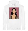 Men`s hoodie Rihanna art White фото