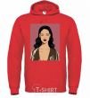 Men`s hoodie Rihanna art bright-red фото