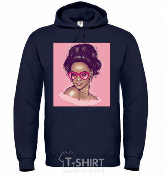 Men`s hoodie Rihanna pink navy-blue фото