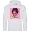 Men`s hoodie Rihanna pink sport-grey фото