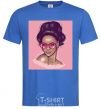 Men's T-Shirt Rihanna pink royal-blue фото