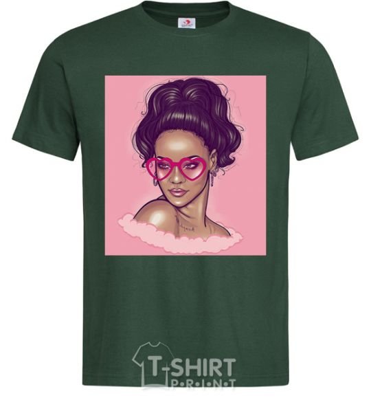 Men's T-Shirt Rihanna pink bottle-green фото