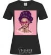 Women's T-shirt Rihanna pink black фото