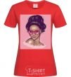 Women's T-shirt Rihanna pink red фото