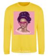 Sweatshirt Rihanna pink yellow фото