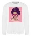 Sweatshirt Rihanna pink White фото