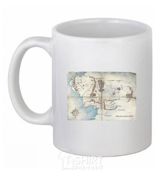 Ceramic mug Middle Earth White фото