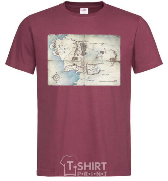 Men's T-Shirt Middle Earth burgundy фото