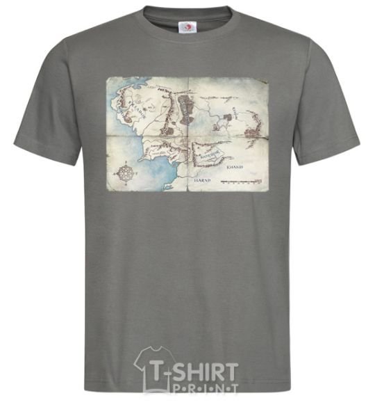 Men's T-Shirt Middle Earth dark-grey фото