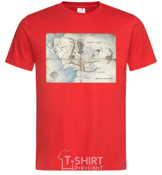 Men's T-Shirt Middle Earth red фото