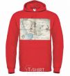 Men`s hoodie Middle Earth bright-red фото