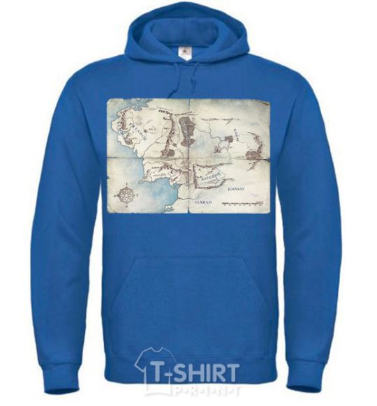 Men`s hoodie Middle Earth royal фото