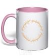 Mug with a colored handle The Lord of the rings Mordor light-pink фото