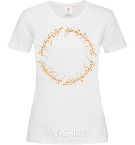 Women's T-shirt The Lord of the rings Mordor White фото