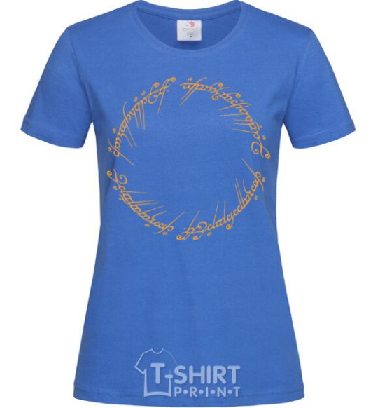 Women's T-shirt The Lord of the rings Mordor royal-blue фото