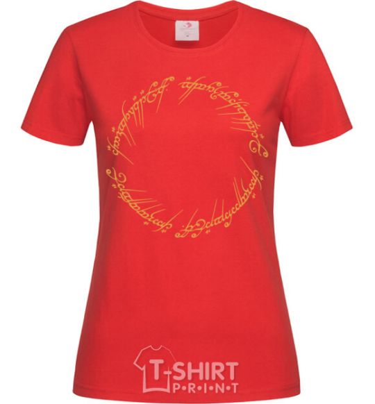 Women's T-shirt The Lord of the rings Mordor red фото
