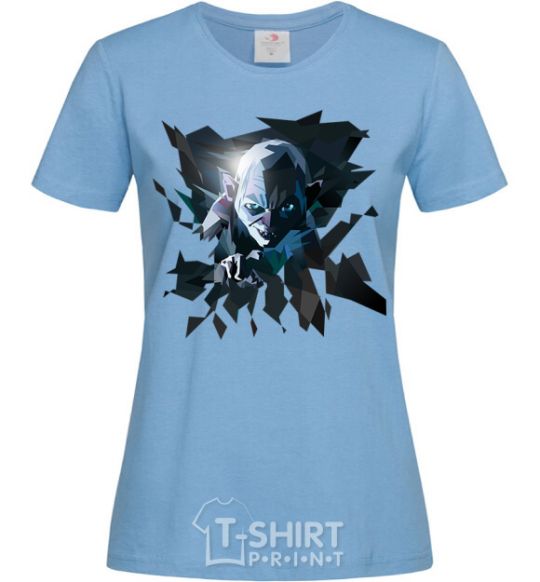 Women's T-shirt Golum art sky-blue фото