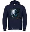 Men`s hoodie Golum art navy-blue фото