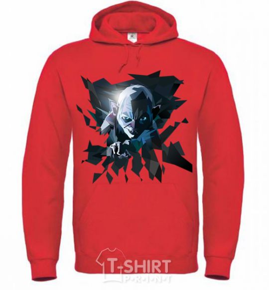 Men`s hoodie Golum art bright-red фото