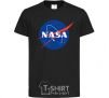 Kids T-shirt NASA logo black фото