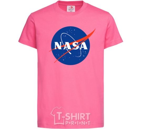 Kids T-shirt NASA logo heliconia фото