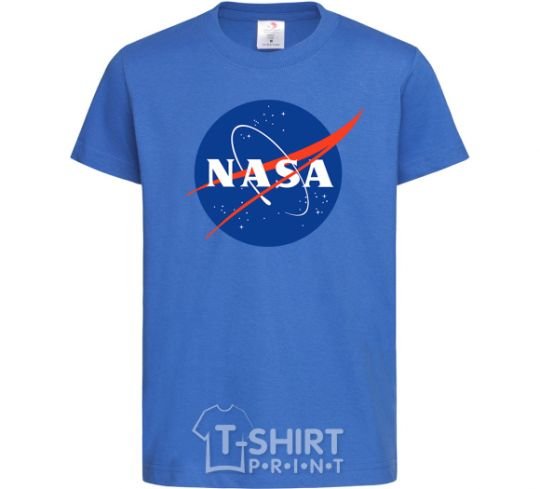 Kids T-shirt NASA logo royal-blue фото