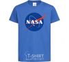 Kids T-shirt NASA logo royal-blue фото