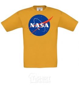 Kids T-shirt NASA logo cornsilk фото