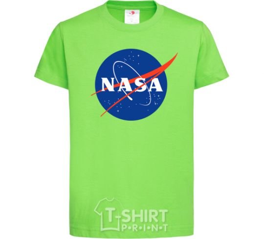 Kids T-shirt NASA logo orchid-green фото