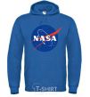 Мужская толстовка (худи) NASA logo Сине-зеленый фото