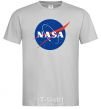 Men's T-Shirt NASA logo grey фото