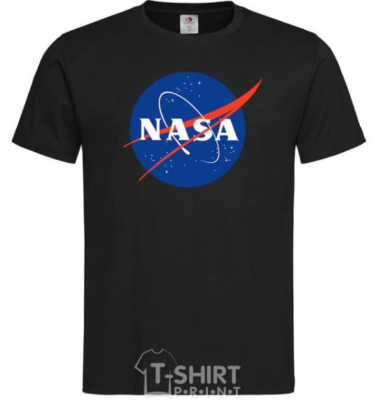 Men's T-Shirt NASA logo black фото