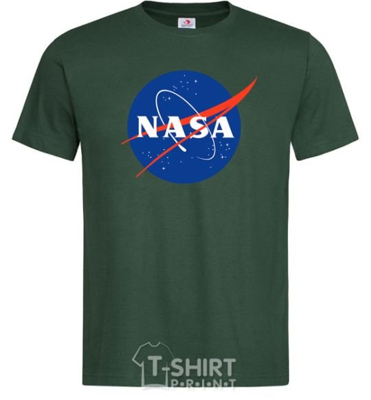 Men's T-Shirt NASA logo bottle-green фото