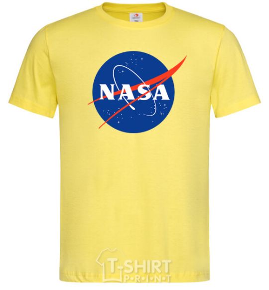 Men's T-Shirt NASA logo cornsilk фото