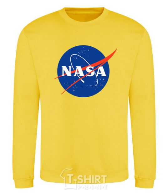 Sweatshirt NASA logo yellow фото