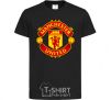 Kids T-shirt Manchester United logo black фото