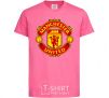 Kids T-shirt Manchester United logo heliconia фото