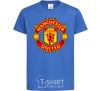 Детская футболка Manchester United logo Ярко-синий фото