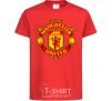 Kids T-shirt Manchester United logo red фото