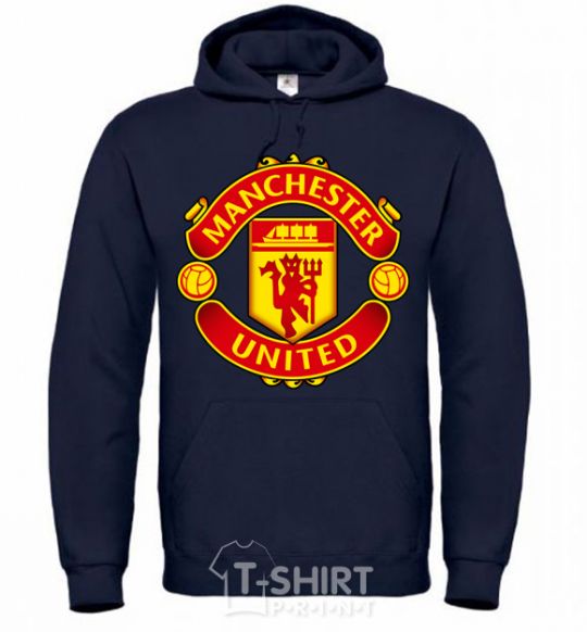 Мужская толстовка (худи) Manchester United logo Темно-синий фото