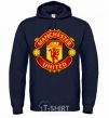 Men`s hoodie Manchester United logo navy-blue фото