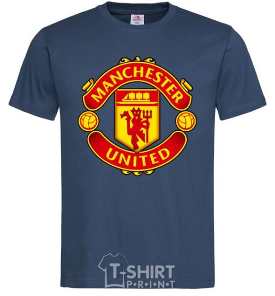 Men's T-Shirt Manchester United logo navy-blue фото