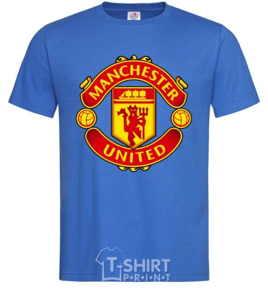 Men's T-Shirt Manchester United logo royal-blue фото