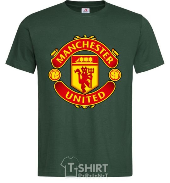 Мужская футболка Manchester United logo Темно-зеленый фото