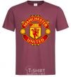 Men's T-Shirt Manchester United logo burgundy фото