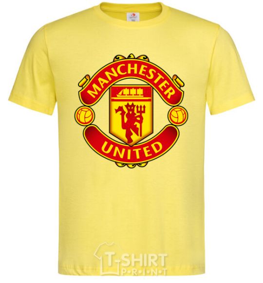 Men's T-Shirt Manchester United logo cornsilk фото