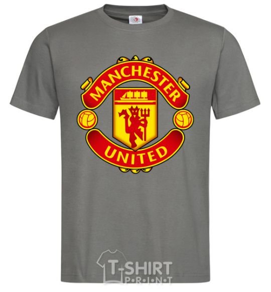 Men's T-Shirt Manchester United logo dark-grey фото