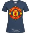 Women's T-shirt Manchester United logo navy-blue фото